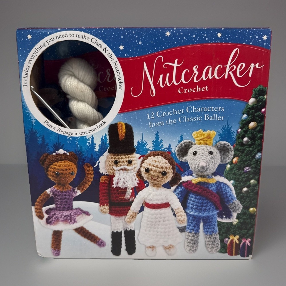Nutcracker Crochet Kit - Clara & Nutcracker - Christmas Ballet + 76 Pg Manual!